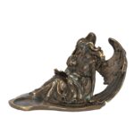 Decoratie engel met kind 17x8x12 cm