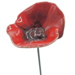 Klaproos bloem keramiek middel 6 cm