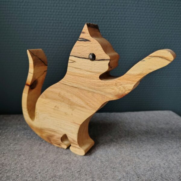 Houten kat - L 22 cm