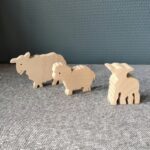 3 schapen - hout