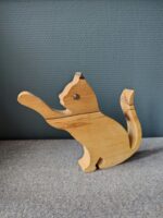 Houten kat - L 22 cm - Afbeelding 4