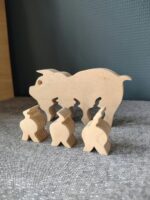 Houten varken met 3 biggen - Afbeelding 5
