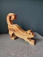 Houten kat - L 18 cm - Afbeelding 2