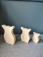 Set van 3 houten uilen - Afbeelding 3