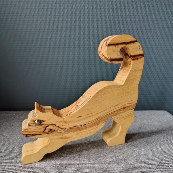 Houten kat - L 18 cm