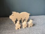 Houten varken met 3 biggen - Afbeelding 3